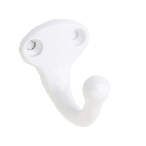 Ives Commercial Aluminum Single Wardrobe Hook White Finish 581AW - main